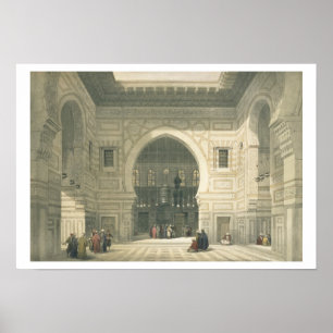 Insida av moskén av sultanen Hasan, Cairo, för Poster