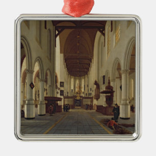 Insida av Ouden Kerk, Delft, c.1660-70 Julgransprydnad Metall