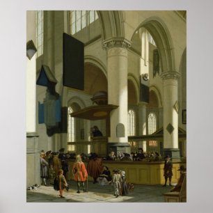 Insida av Ouden Kerk Poster