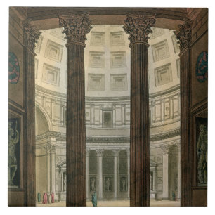 Insida av pantheonen, Rome, från 'Le Kostymera En Kakelplatta