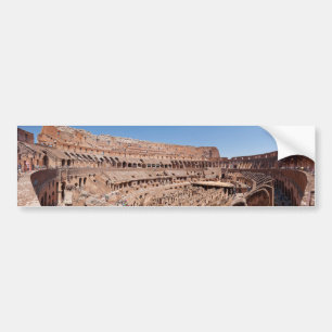 Insida av Rome Colosseum det panorama- porträtt Bildekal
