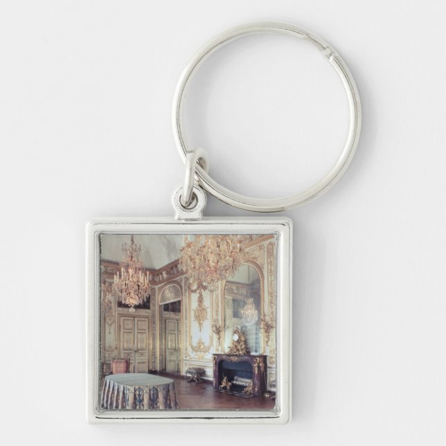 Insida av Sallen du Conseil 1701-55 Fyrkantig Silverfärgad Nyckelring (Framsidan)