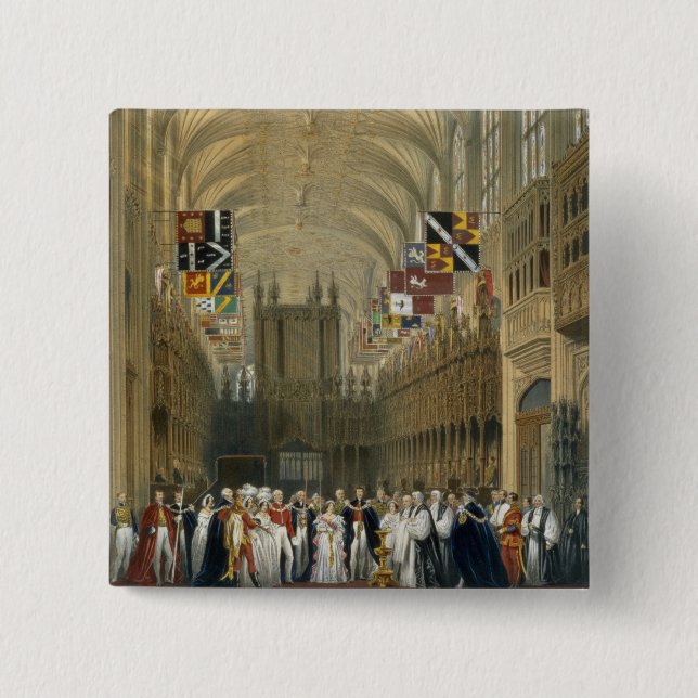 Insida av Sts George kapell, 1838 (färglithoen Knapp (Framsida)