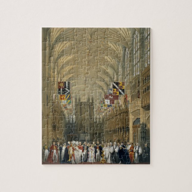 Insida av Sts George kapell, 1838 (färglithoen Pussel (Vertikal)