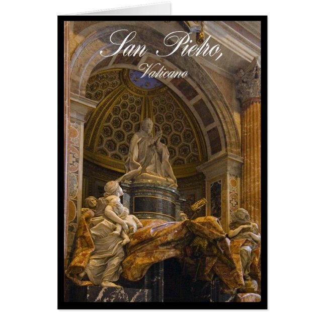 Insida av Sts Peter Basilica i Vatican Hälsningskort (Framsidan)
