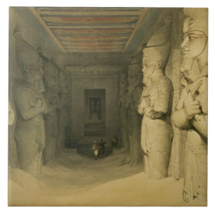 Insida av tempelet av Abu Simbel, från "egypten Kakelplatta