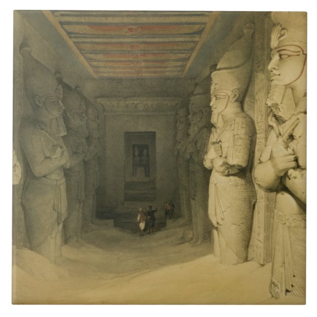 Insida av tempelet av Abu Simbel, från "egypten Kakelplatta (Framsidan)