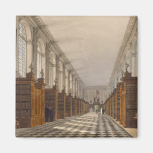 Insida av Trinityhögskolabibliotek, Cambridge, fr Magnet