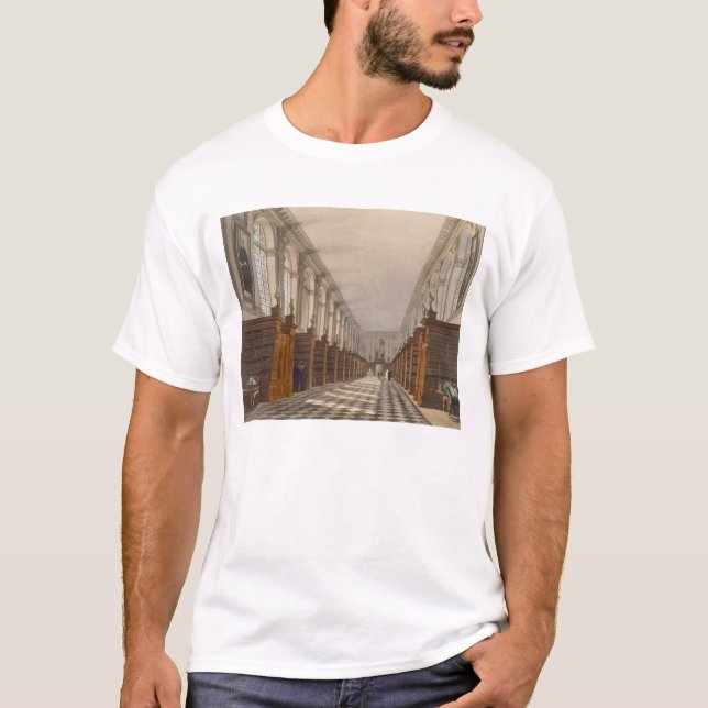 Insida av Trinityhögskolabibliotek, Cambridge, fr Tee Shirt (Framsida)