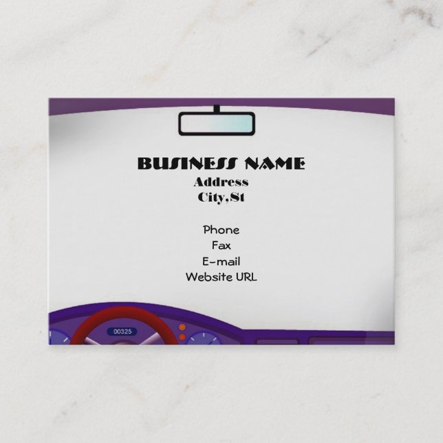 Insida bilvisitkorten visitkort (Framsida)