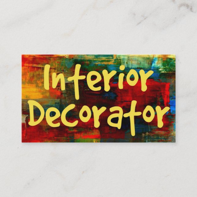 Insida Decorator i Affärskortet Färg Visitkort (Framsida)