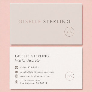 Insida Decorator  Rosa minimalistisk lyx Visitkort