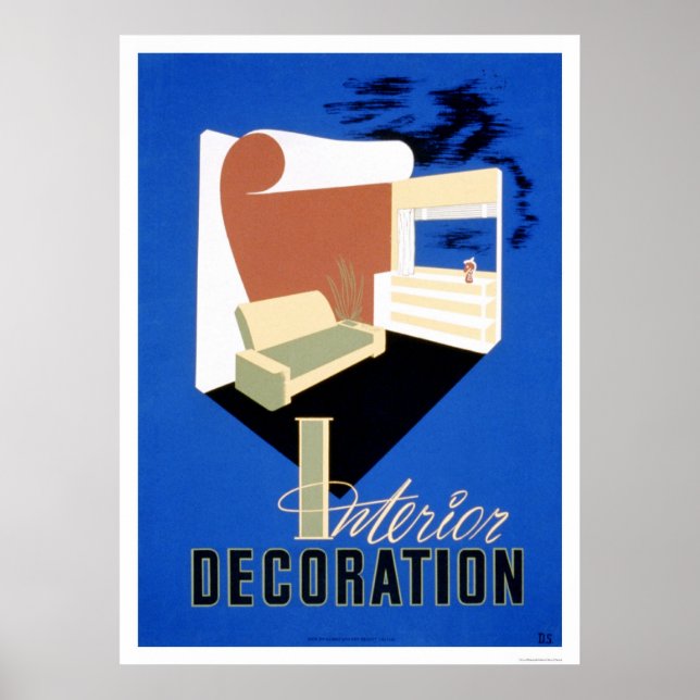 Insida Dekoration 1940 WPA Poster (Framsidan)