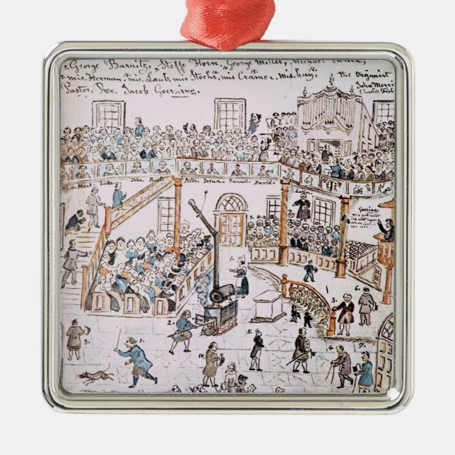 Insida den gammala Lutherankyrkan, York County, Julgransprydnad Metall (Framsidan)