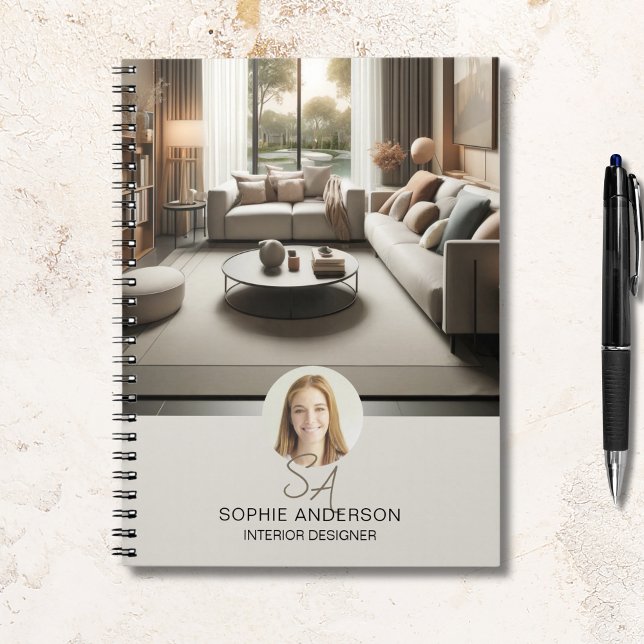 Insida Designer Anpassningsbar Monogram-Profession Anteckningsbok (Create your own branded notebook.)