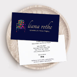 Insida Designer-Blommigtens Fransk, stol, ruta, Bu Visitkort