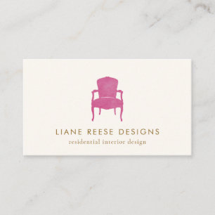 Insida Designer Burgundy Fransk Ordförande Logotyp Visitkort