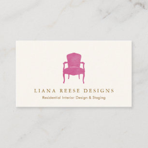 Insida Designer Burgundy Fransk Ordförande Logotyp Visitkort