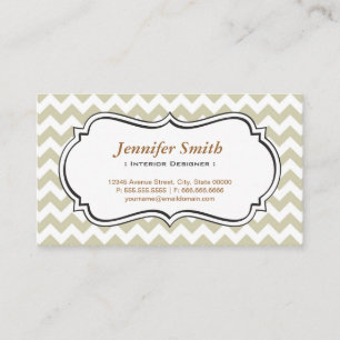 Insida Designer - Chevron Simple Jasmine Visitkort
