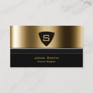 Insida Designer Luxury Guld Monogram Visitkort