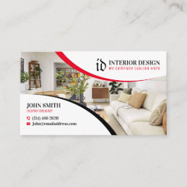 Insida-designer, minimalistisk, husets arrangemang visitkort