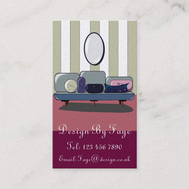 Insida- eller möblemangformgivarevisitkort visitkort (Framsida)