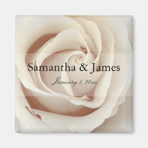 Insida en glassvit ros magnet