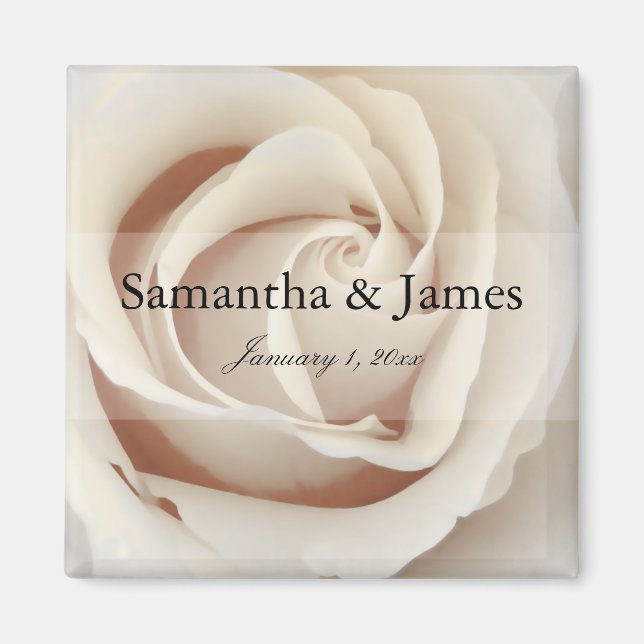 Insida en glassvit ros magnet (Framsidan)