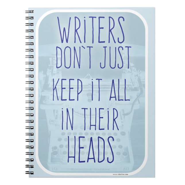 Insida ett författarehuvud anteckningsbok (Framsidan)