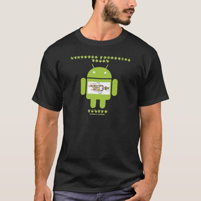 Insida för gener för softwarebärare (kryp Droid) T-shirt (Framsida)