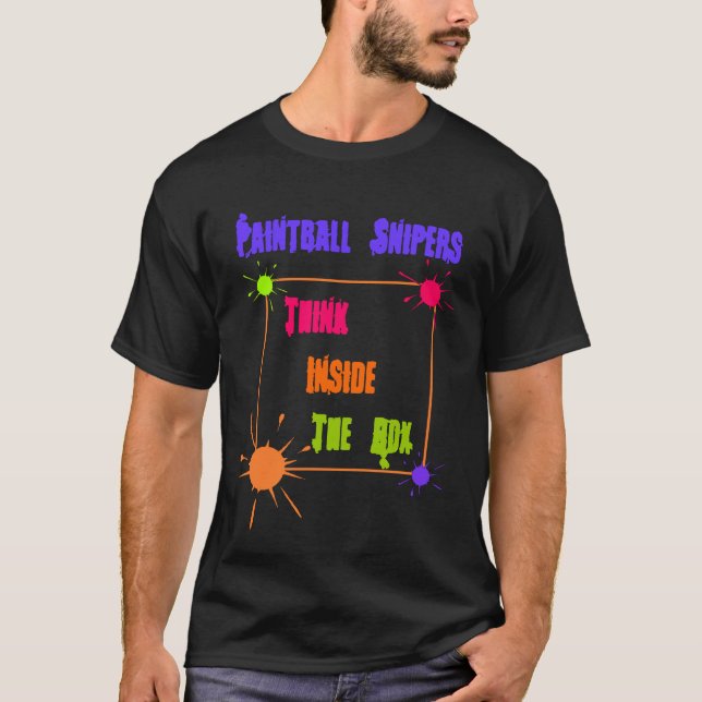INSIDA FÖR PAINTBALLPRICKSKYTTTÄNKA BOXAST-TRÖJA TEE SHIRT (Framsida)