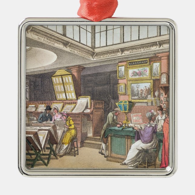 Insida från Ackermanns "Repository av konster som Julgransprydnad Metall (Framsidan)