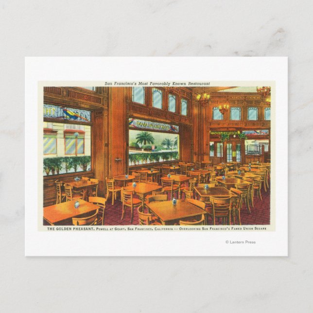 Insida: Golden Pheasant Vykort (Framsida)