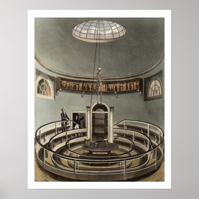 Insida i Anatomiteatern, Cambridge, från Poster (Framsidan)