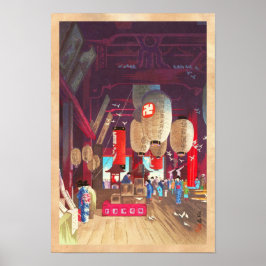 Insida i Asakusa Kannon Temple Narazaki Eisho Poster