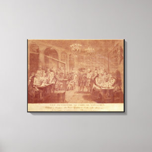 Insida i Cafe Manouri, 1775 Canvastryck