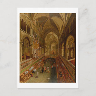 Insida i Canterbury Cathedral, c.1675-1700 (olja) Vykort