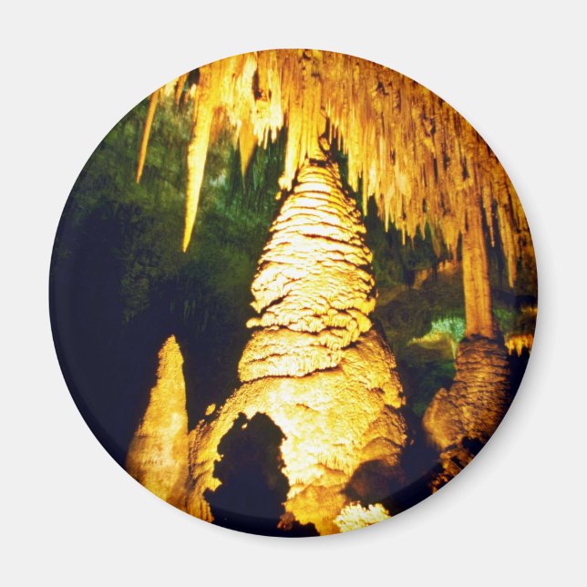 Insida i Carlsbad Caverns nationalpark Magnet (Framsidan)