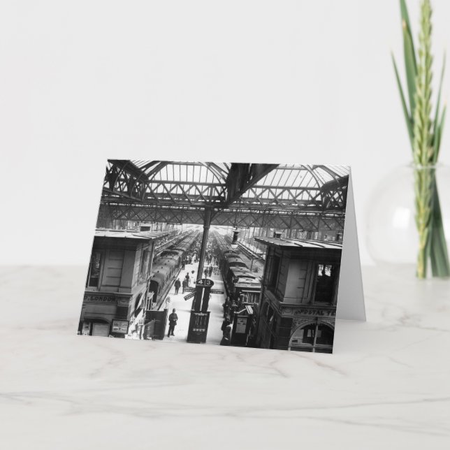 Insida i Charing Kor Station, London Kort (Framsida)