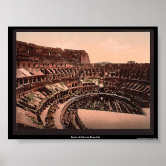 Insida i Coliseum, Rom, Italien Poster