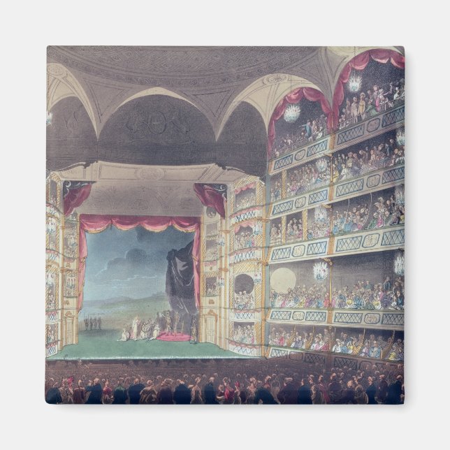 Insida i Drury Lane Theater, 1808 Magnet (Framsidan)