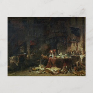 Insida i en Alchemist-studie Vykort