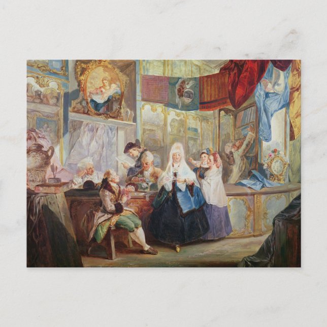 Insida i en butiks vykort (Framsida)