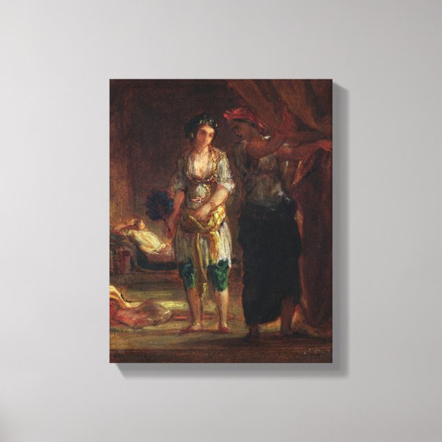 Insida i en Harem i Oran, c.1847 Canvastryck (Framsida)