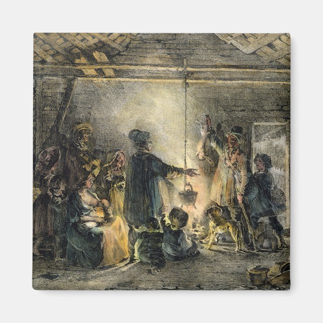 Insida i en kolgruvarbetares hut magnet (Framsidan)