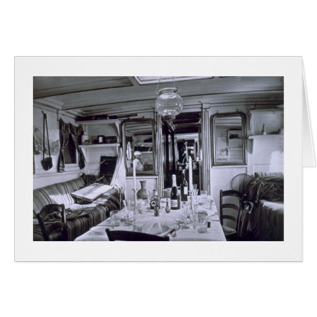 Insida i en Nilbåt (b&w-foto) Hälsningskort (Framsidan Horizontal)