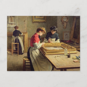 Insida i en Ram Gilding Workshop Vykort