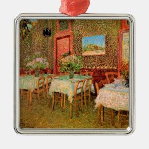 Insida i en restaurang av Vincent van Gogh Julgransprydnad Metall