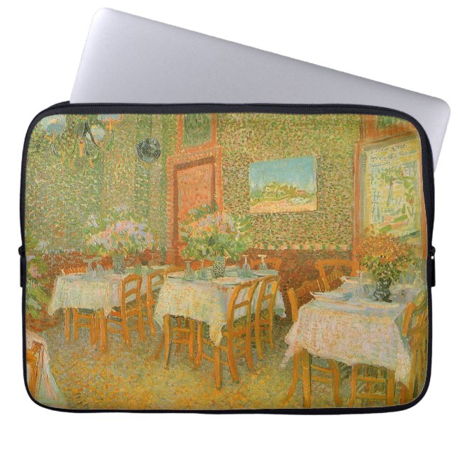 Insida i en restaurang av Vincent van Gogh Laptop Sleeve (Framsidan)