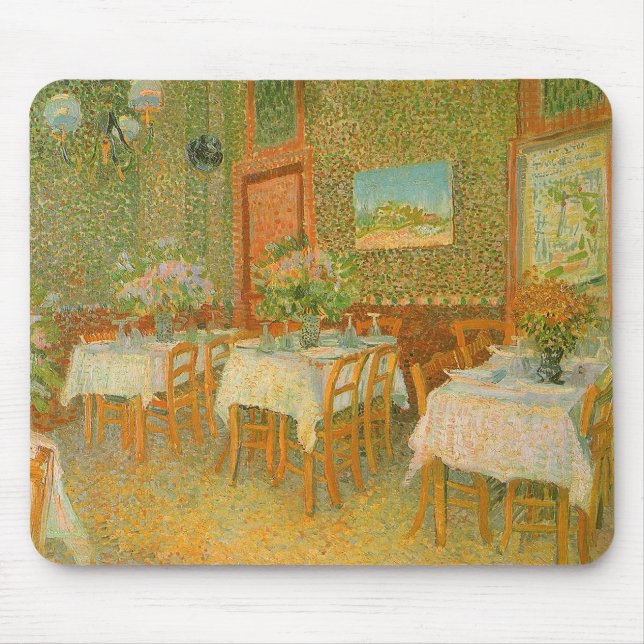 Insida i en restaurang av Vincent van Gogh Musmatta (Framsidan)